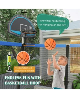12 Feet Recreational Trampoline with Basketball Hoop