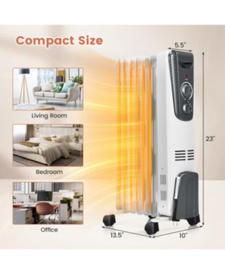 1500W Electric Space Heater with Adjustable Thermostat