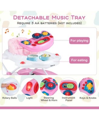 6 in 1 Foldable Baby Walker with Adjustable Height