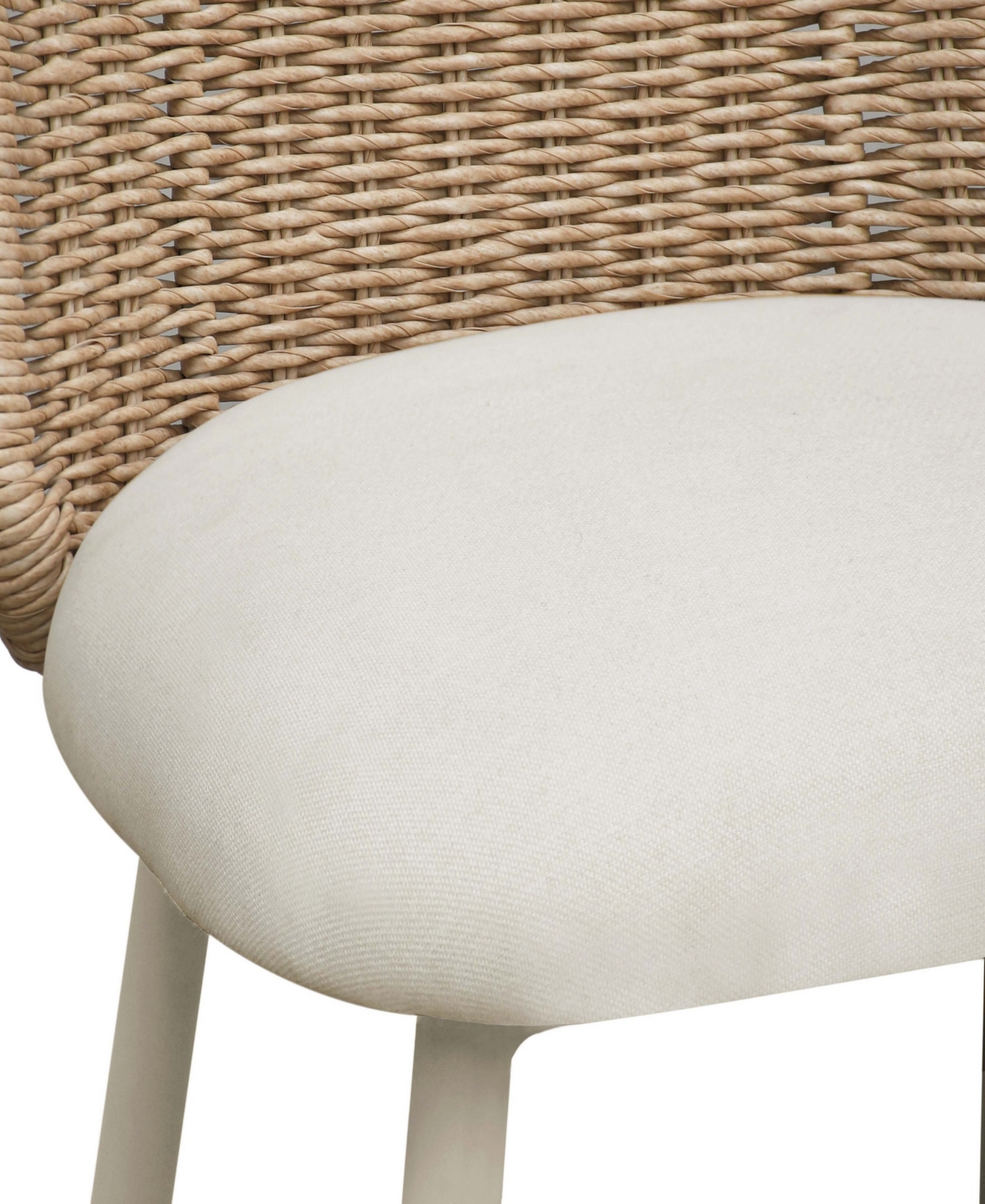 Tov Furniture Alexa Rattan Performance Fabric Dining Chair In Brown