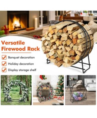 40-inch Tubular Steel Firewood Storage Rack