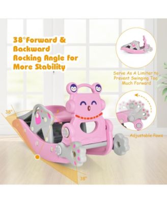 4-in-1 Rocking Horse and Slide Set for Kids