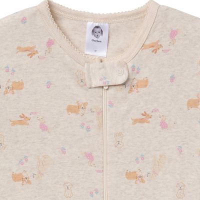 Baby Girls' Snug Fit Footed Pajamas, 4-Pack, Dog