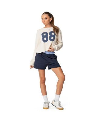 Women's Plaid Boxer Detail Sweat Shorts