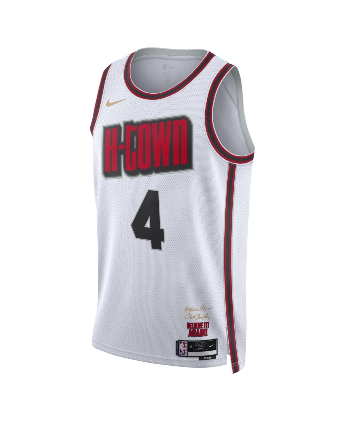 Nike Men's and Women'sFred VanVleet Houston Rockets 2024/25 City Edition Finished Swingman Jersey - White