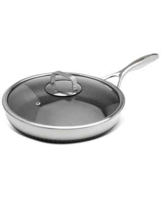 DiamondClad 12" Hybrid Nonstick Stainless Steel Frypan with Lid
