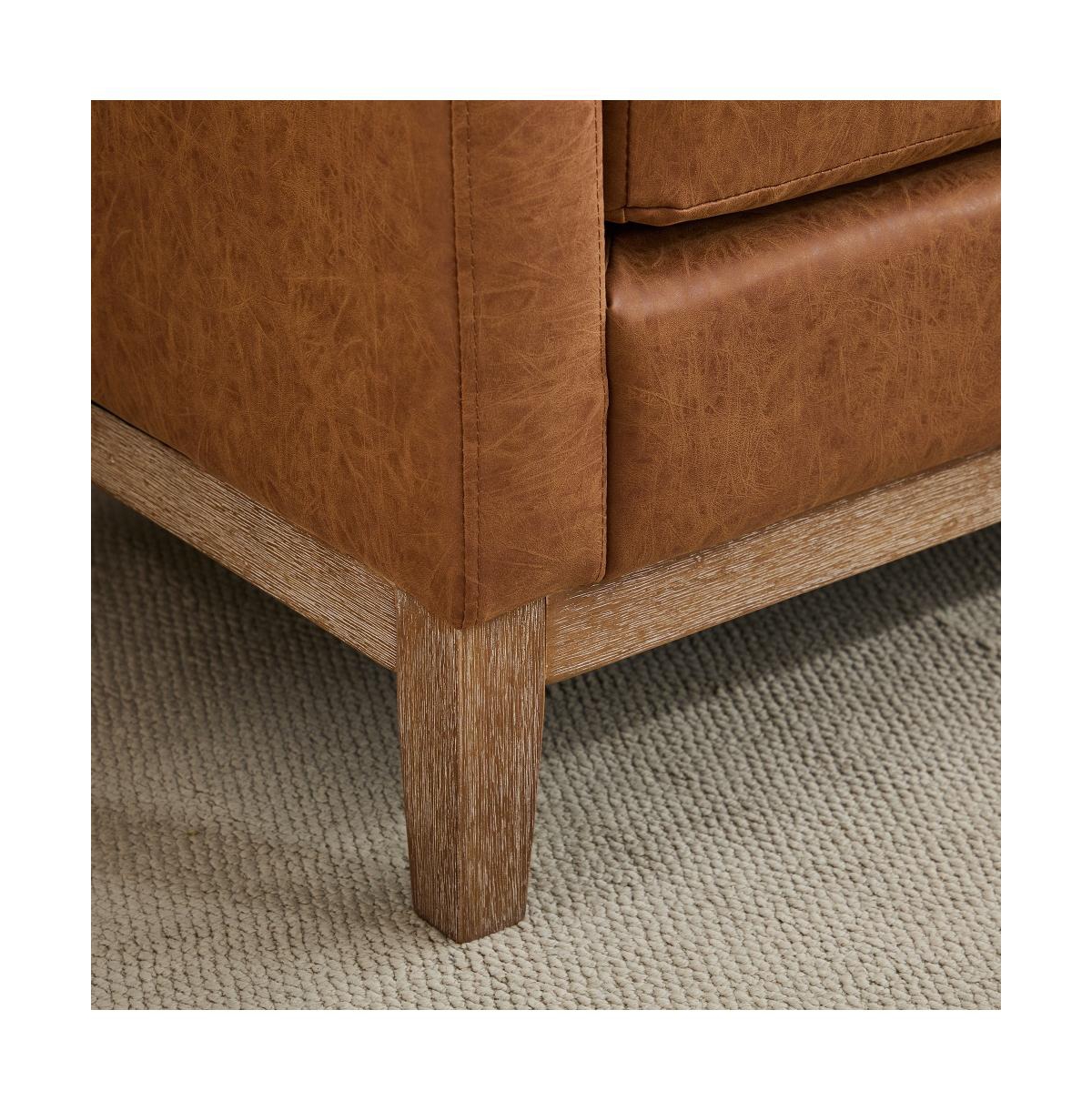 66" Upholstered Bench Daybed Ottoman with Wood Legs for Bedroom, Living Room, Entryway-The Pop Home