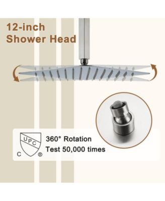 3 Functions 12 Inch Ceiling Mounted Thermostatic Shower System