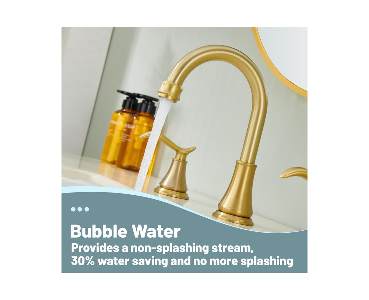 Casainc Inch Widespread 2-Handle Bathroom Sink Faucet with Drain Assembly