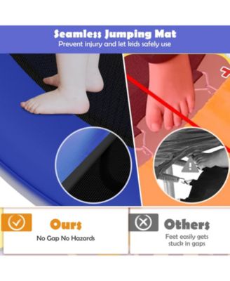 Mini Trampoline with Enclosure and Heavy-duty Metal Frame