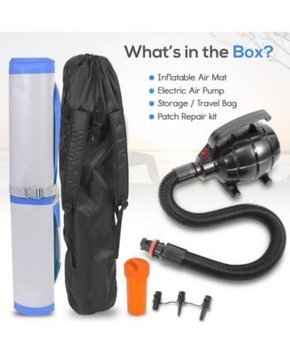 9.8 ft. Tumbling Gymnastics Inflatable Air Mat with Electric Air Pump, Blue