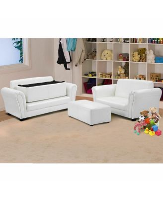 Soft Kids Double Sofa with Ottoman