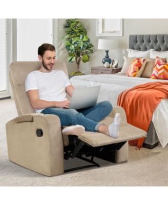 Recliner Chair Single Sofa Lounger with Arm Storage and Cup Holder for Living Room