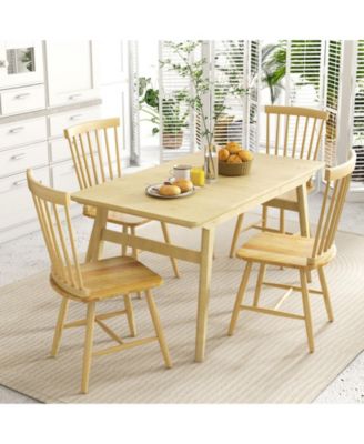 Set of 2 Windsor Dining Chairs with High Spindle Back