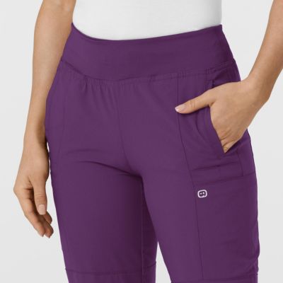 Plus Size W123 Comfort Waist Cargo Jogger Scrub Pant