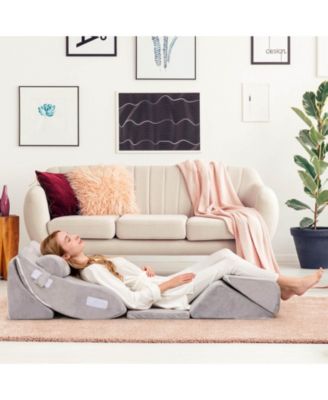 6 Pieces Orthopedic Bed Wedge Pillow Set for Back Neck Leg