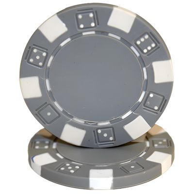 Striped Poker Chips Set (25-Pack) for Casino-Style Gaming