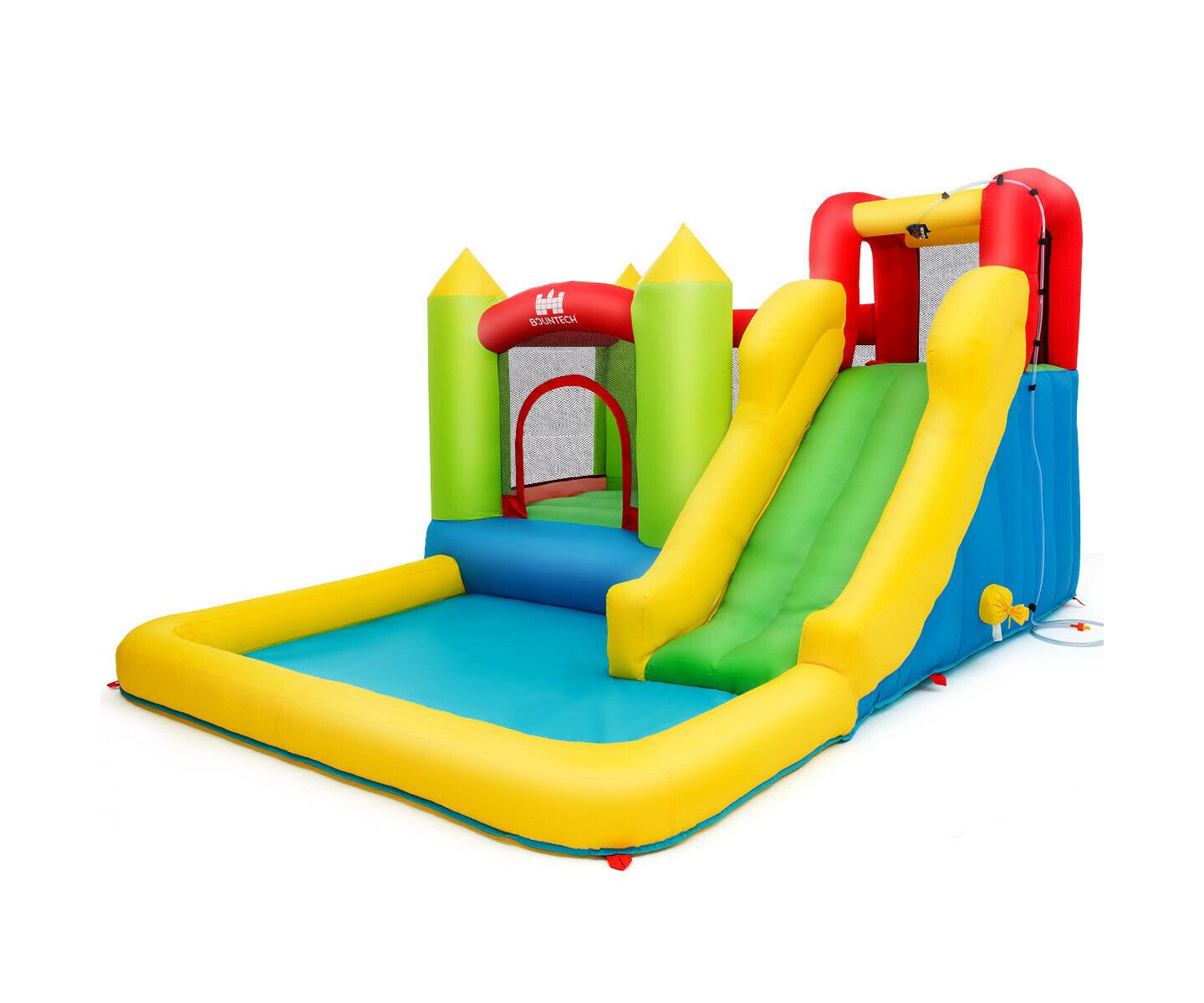 Детская игрушка GOUUN Inflatable Bounce House Water Slide, 138"L x 110.5"W x 75"H, Blower Sold Separately, For 3 Players, Ages 3+, цвет: Зелёный — фото 9