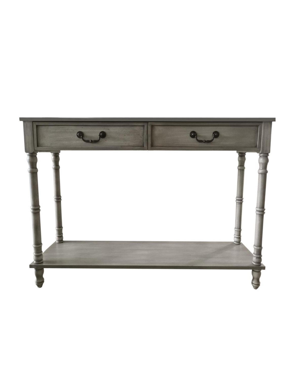 Kings Brand Furniture – 2 Drawer Wooden Hall Console Sofa Table,Finish - Washed oak