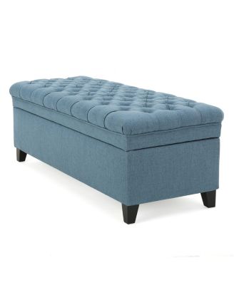 Button-Tufted Storage Ottoman with Soft-Close Lid, Storage for Bedroom, Living Room, Entryway