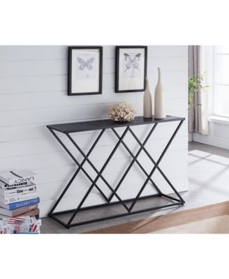 Calvert Textured Black Console Display Table, Black