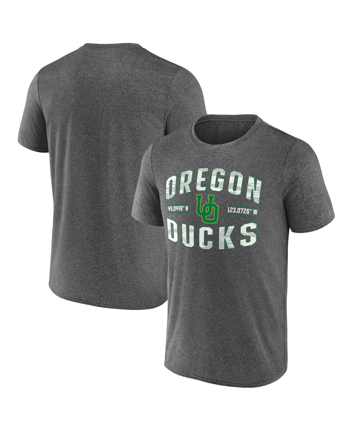 Fanatics Men's Heather Charcoal Oregon Ducks Iconic Want To Play T-shirt In Heather Charcoal