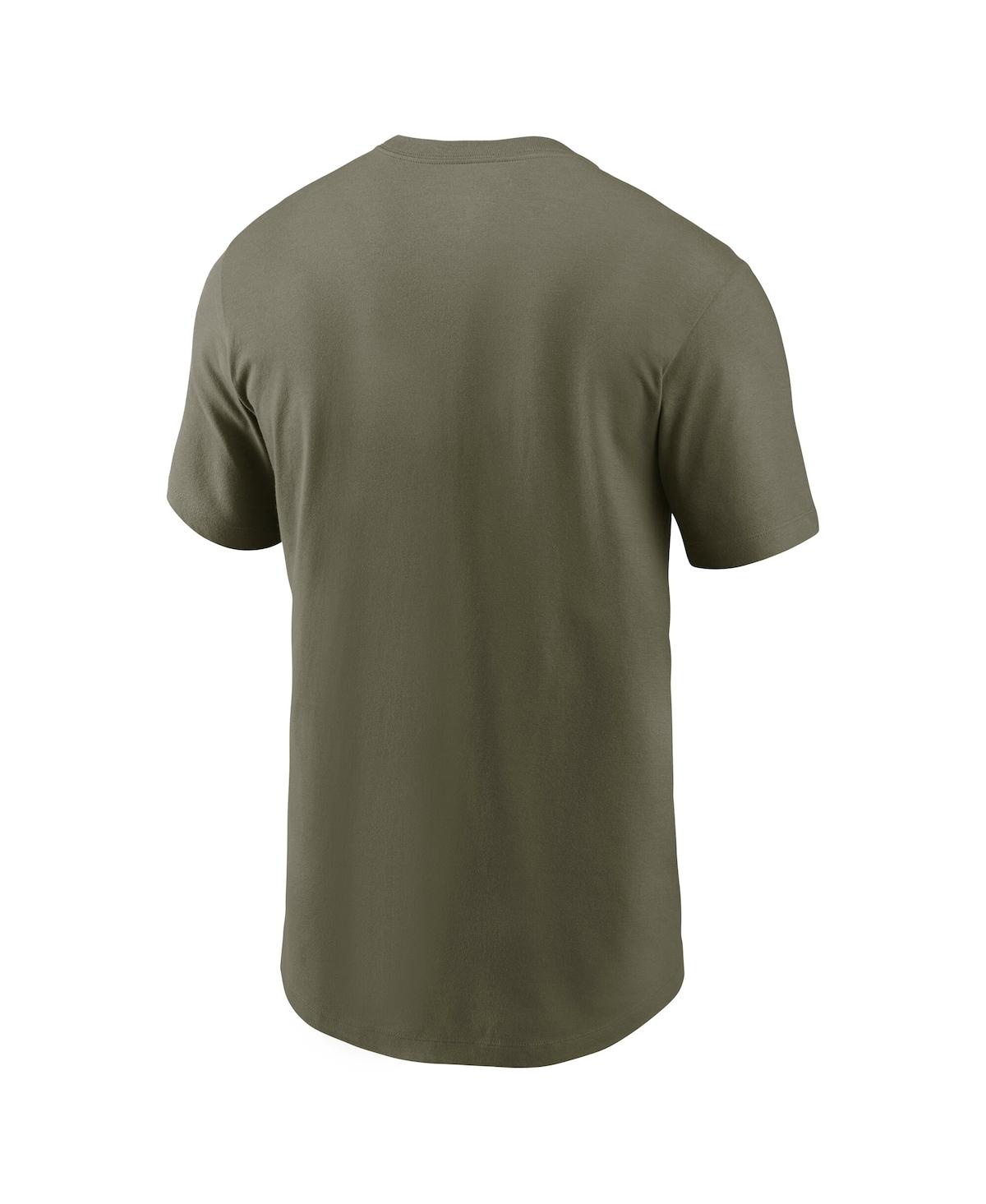 Jordan Men's Olive Michigan Wolverines 2024 Military Appreciation Tonal Logo Performance T-shirt In Olive