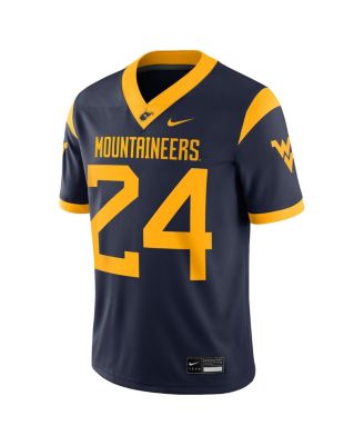 Men's 24 Navy West Virginia Mountaineers Game Jersey