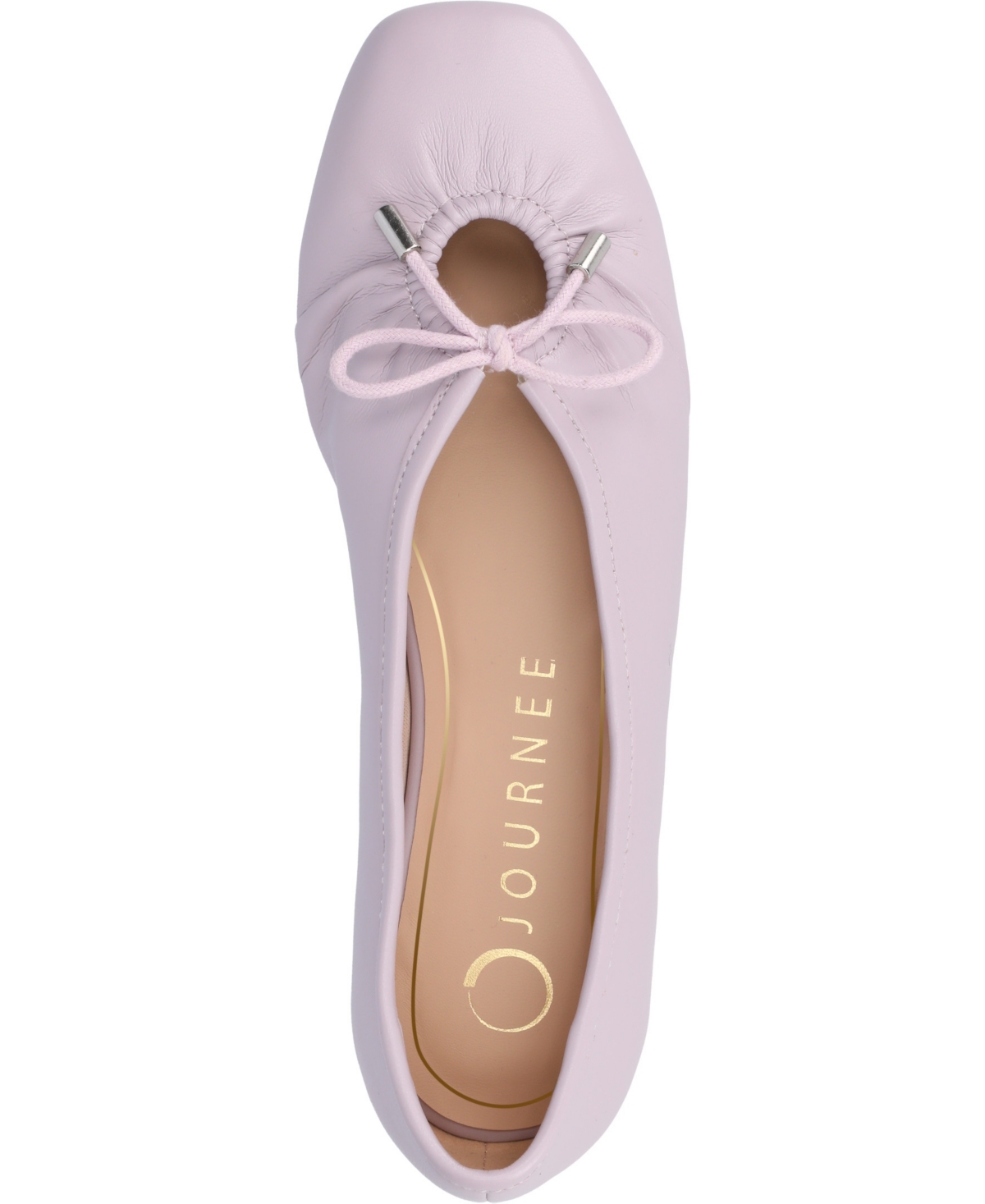 Journee Collection Callee Keyhole Square Toe Flat In Lilac