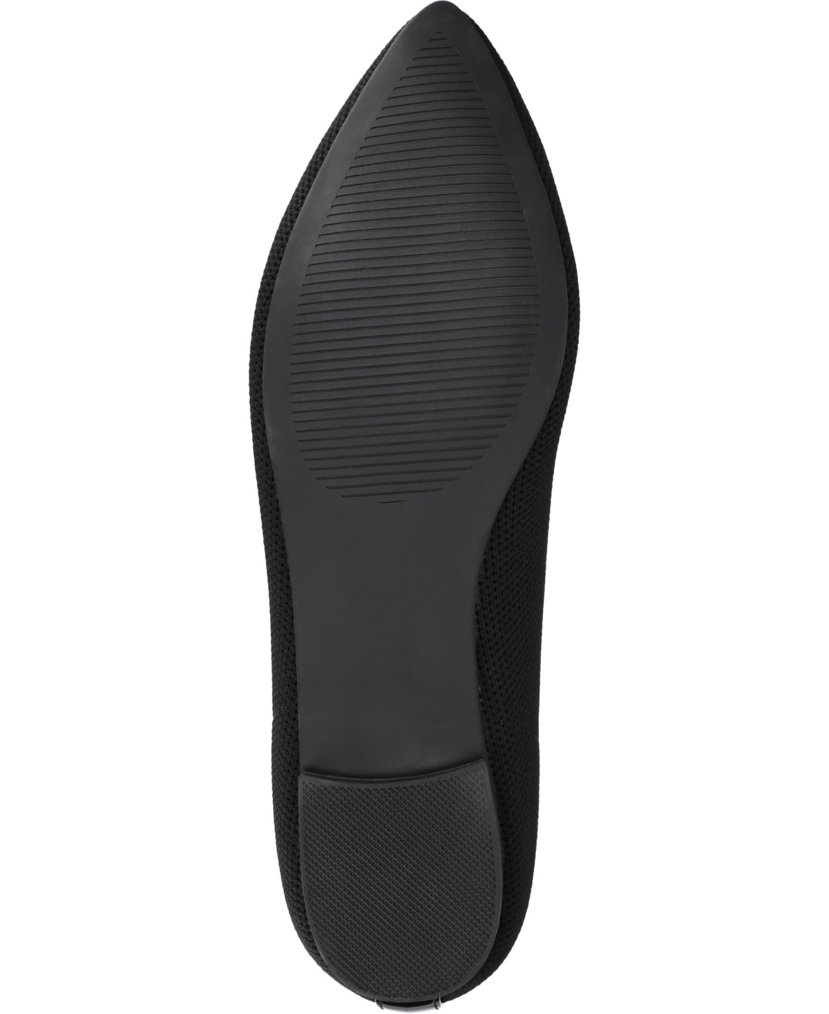 Journee Collection Minnah Knit Almond Toe Flat In Black
