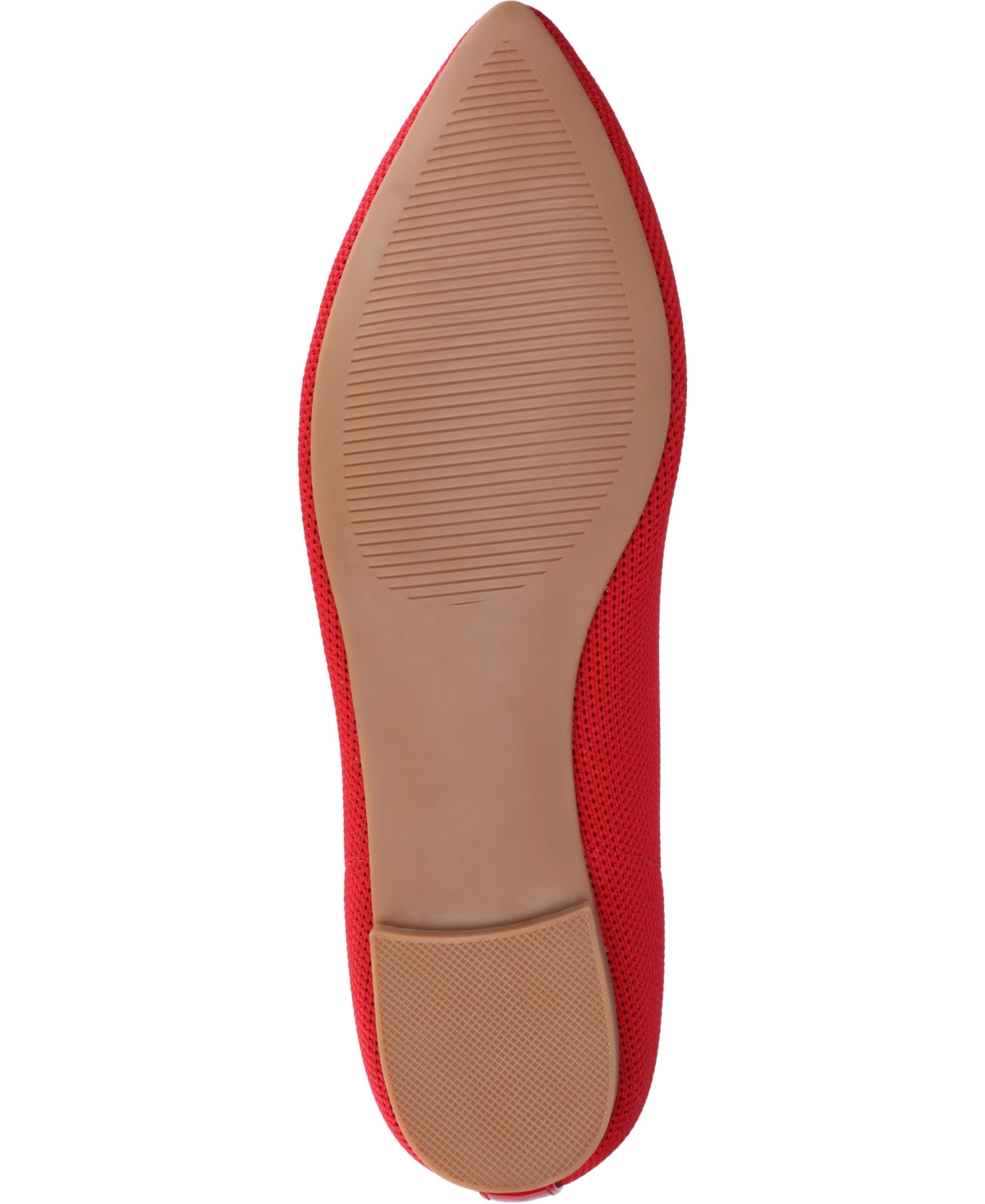 Journee Collection Women's Minnah Knit Pointed Toe Dress Flats In Red
