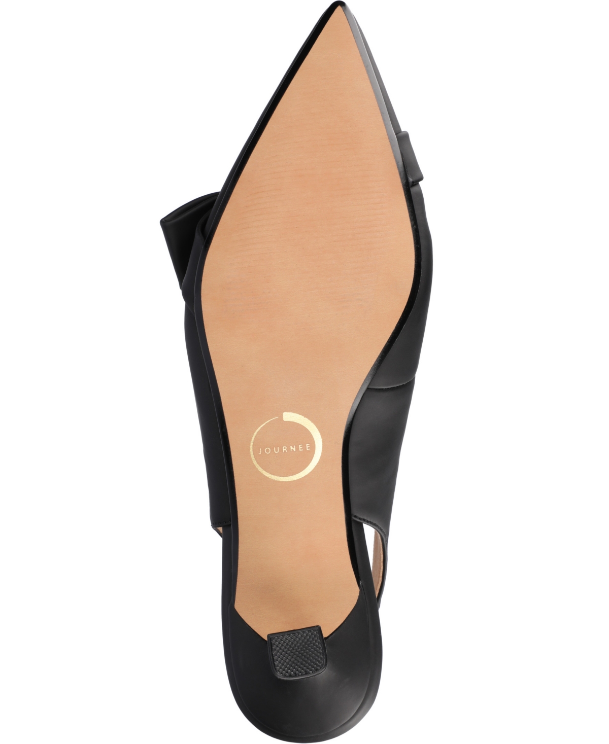 Journee Collection Women's Paloma Bow Kitten Heel Slingback Pumps In Black