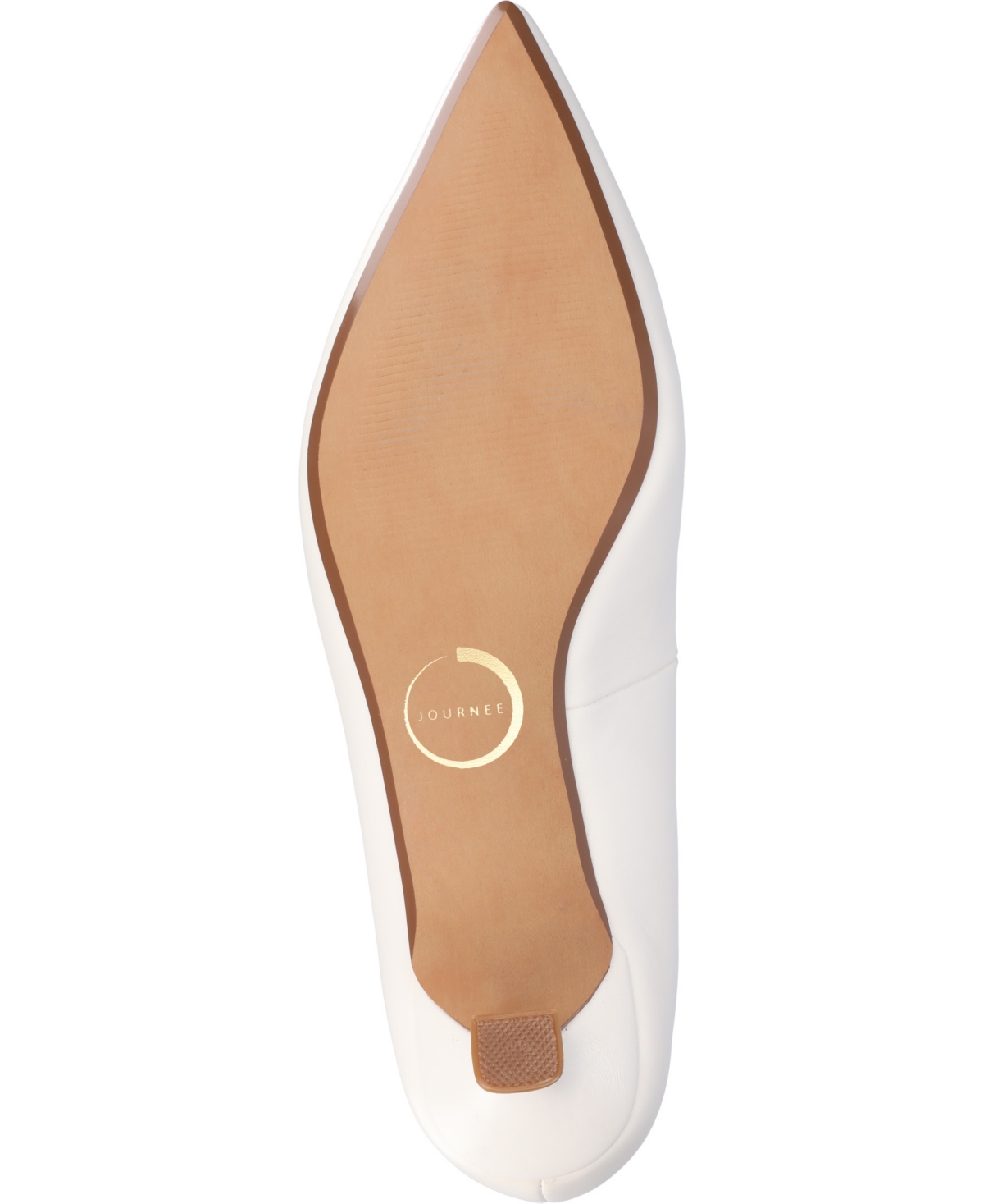 Journee Collection Celica Pointed Toe Pump In White