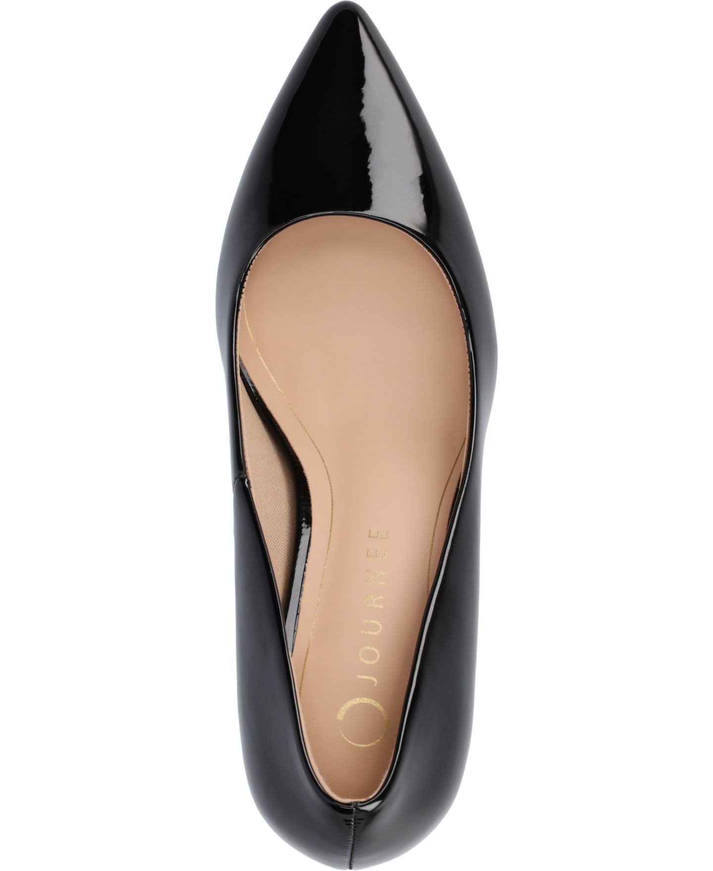 Женские туфли Journee Collection Scylee Pointed Toe Dress Pumps, цвет: Чёрный лаковый — фото 6