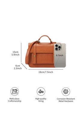 Women Vintage Genuine Leather Flap Bag Crossbody Victoria Hyde Cambridge satchel