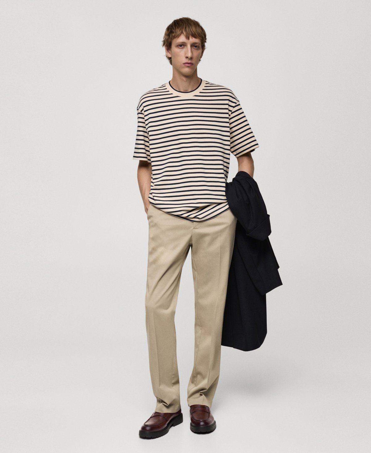 Mango Men's Leather Penny Loafers