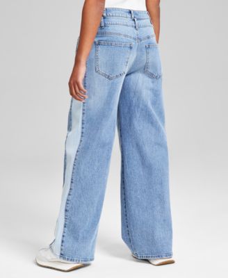 And Now This Women's Contrast-Denim Wide-Leg Jeans, Exclusive