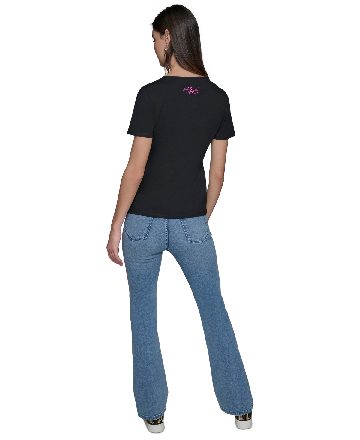 Karl Lagerfeld Paris Women's Logo Graphic-Print Tee