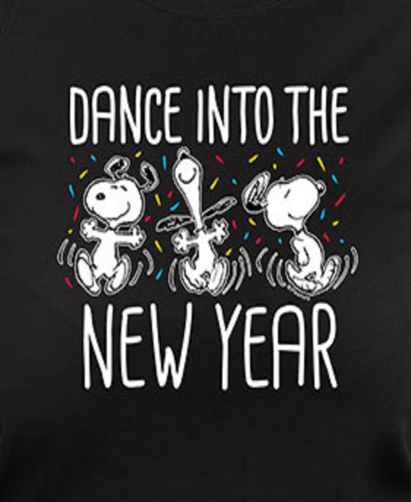 Женский свитер Hybrid Apparel Plus Size Peanuts New Year Graphic Pullover Top, цвет: Чёрный — фото 2