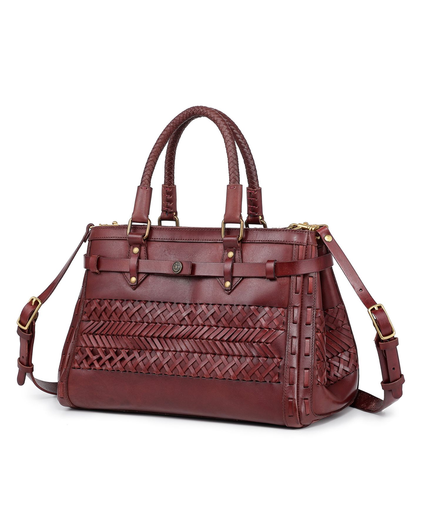 Женская сумка OLD TREND Lantana Medium Leather Satchel, цвет: Коричневый — фото 7