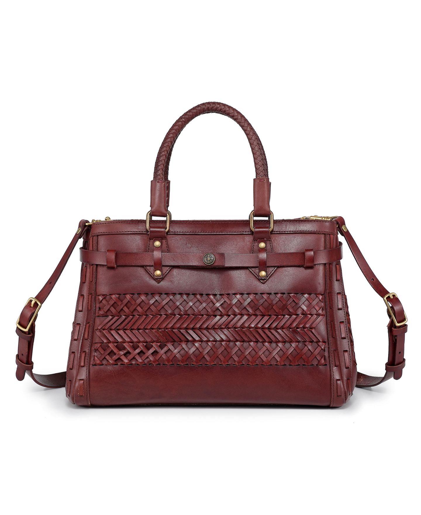 Женская сумка OLD TREND Lantana Medium Leather Satchel, цвет: Коричневый — фото 3