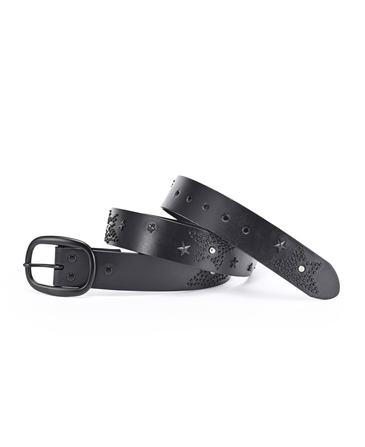 Old Trend Women's Glory Star Leather Belt In Black