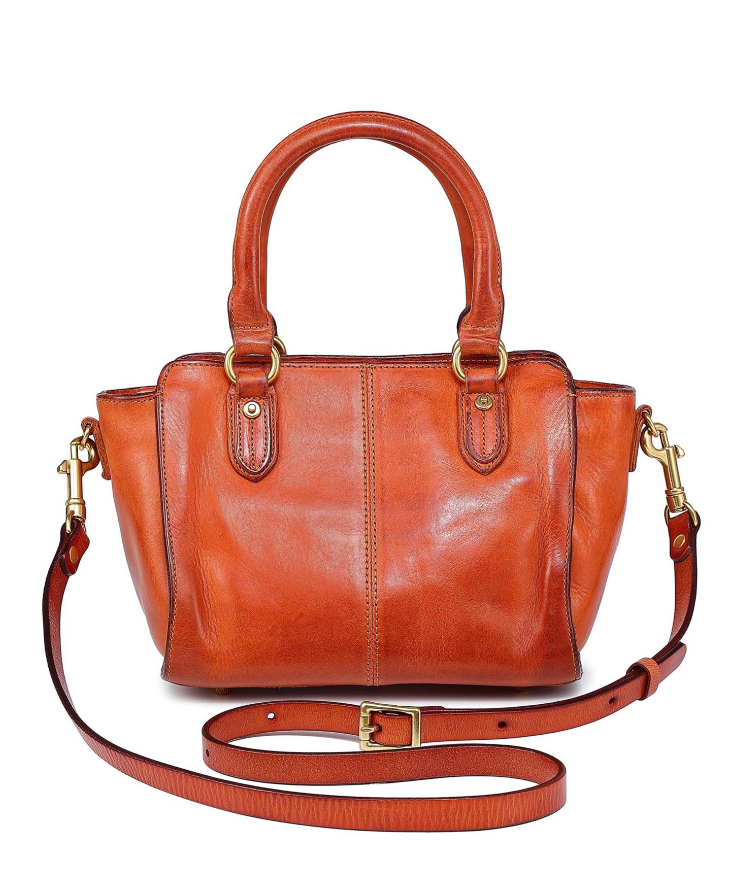 Женская сумка OLD TREND Pansy Small Leather Satchel, цвет: Карамельный — фото 9