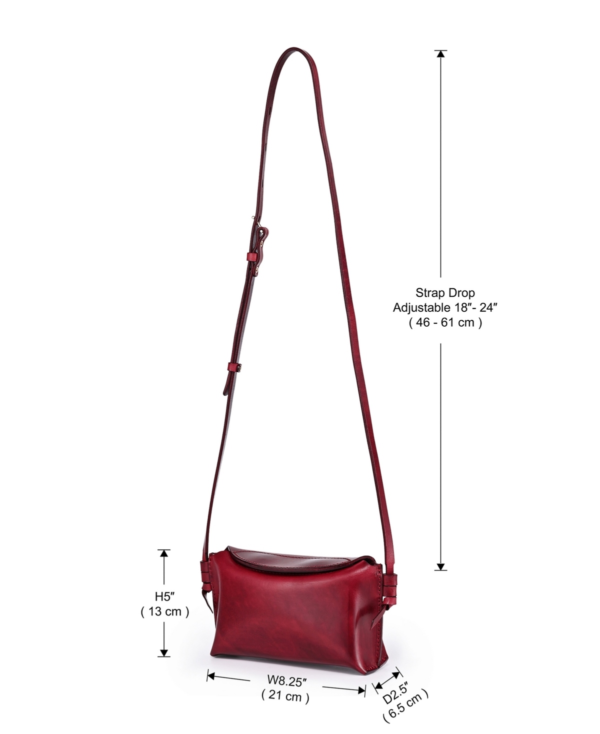 Old Trend Snapper Vintage Crossbody Bag In Maroon