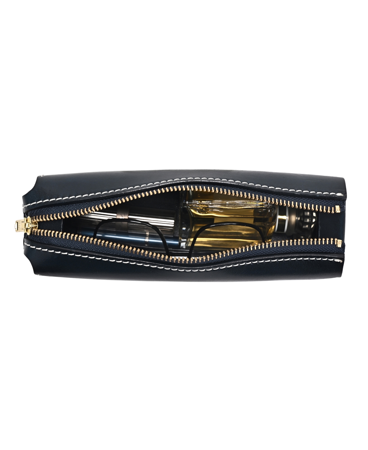 Old Trend Portable Leather Box In Navy