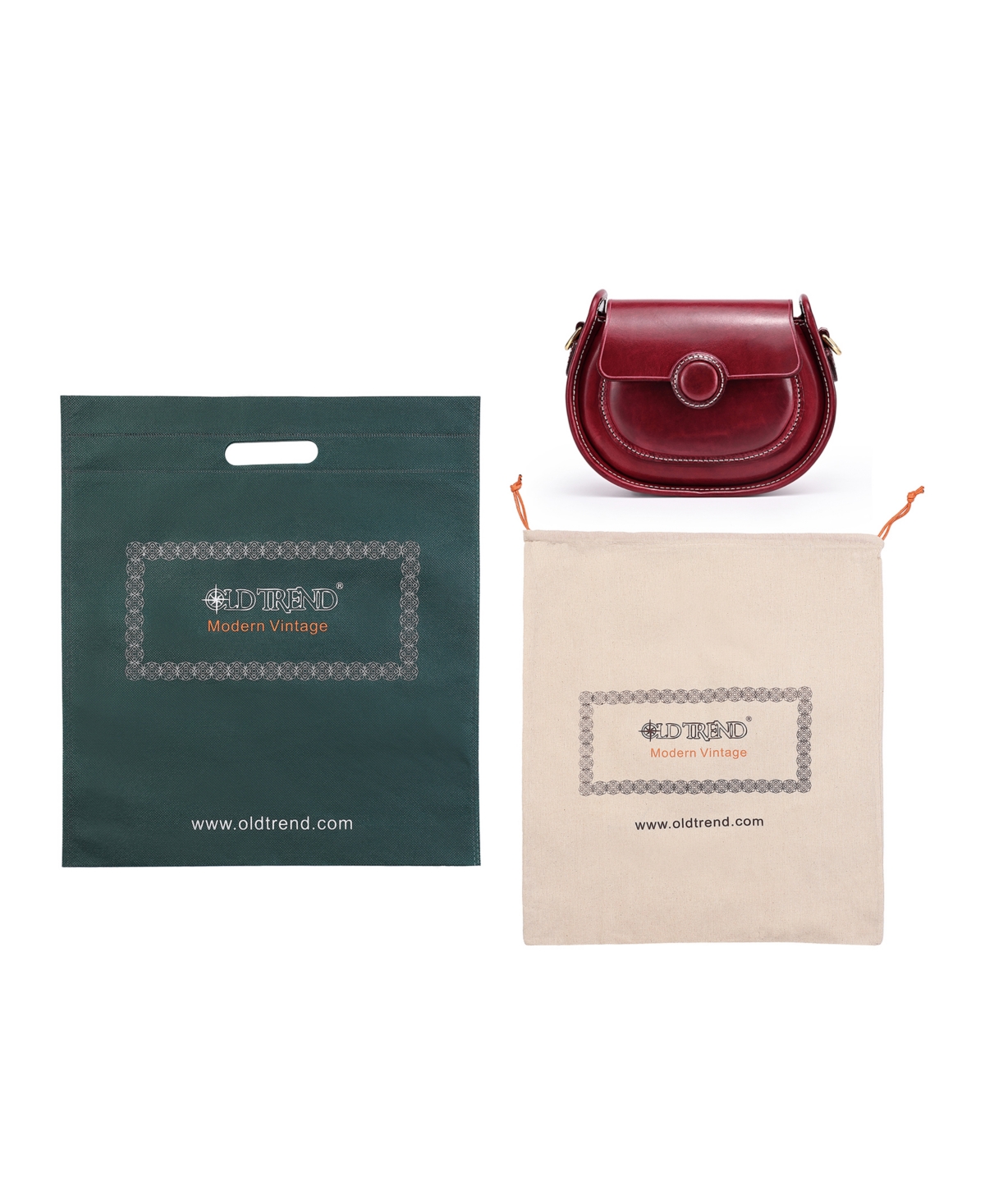Old Trend Begonia Vintage Crossbody Bag In Maroon