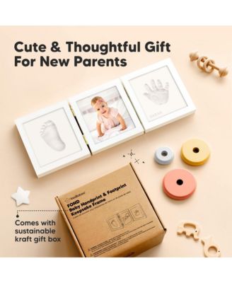 Fond Baby Hand and Footprint Kit Frame, Baby Shower Gifts for Boys, Girls, Newborn Baby Keepsake Footprint Kit
