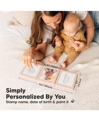 Fond Baby Hand and Footprint Kit Frame, Baby Shower Gifts for Boys, Girls, Newborn Baby Keepsake Footprint Kit