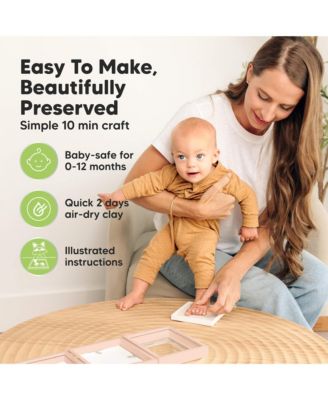 Fond Baby Hand and Footprint Kit Frame, Baby Shower Gifts for Boys, Girls, Newborn Baby Keepsake Footprint Kit