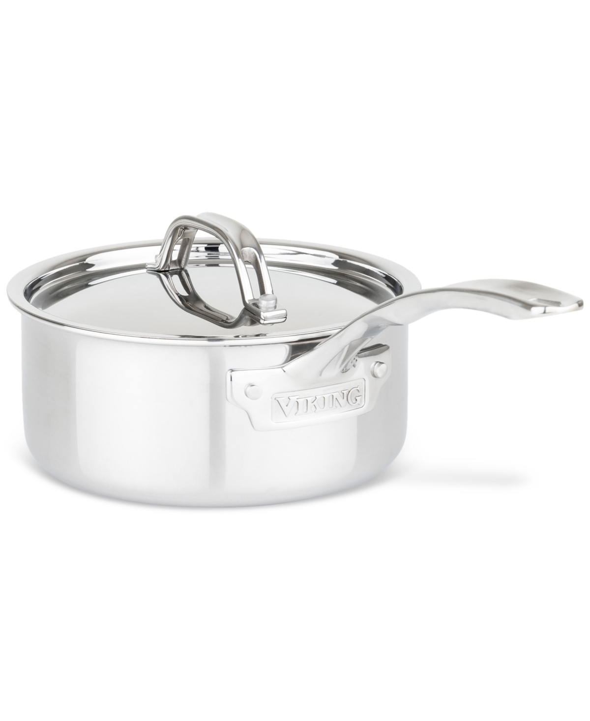 MACY'S 3-PLY STAINLESS STEEL 10-PC. COOKWARE SET WITH STAINLESS STEEL LIDS 